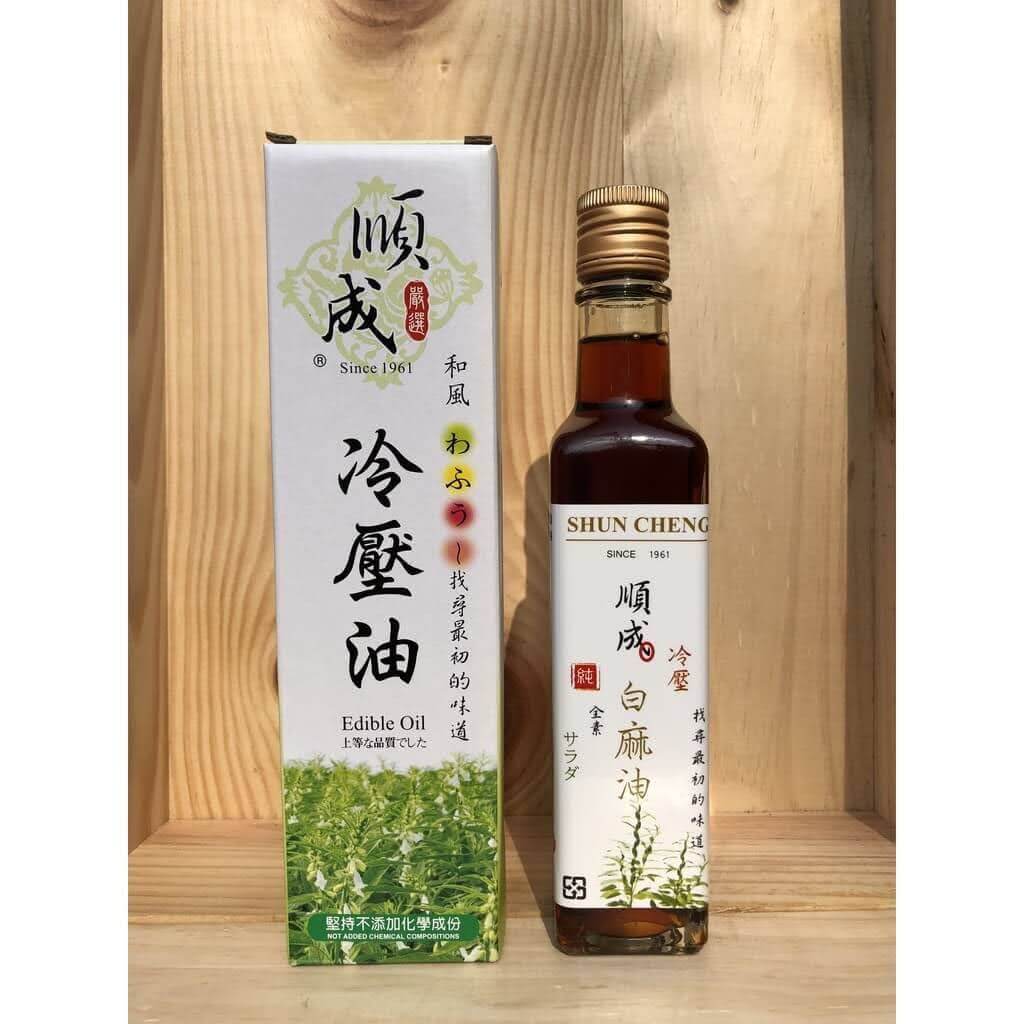 【順成油廠】冷壓白麻油 250ml